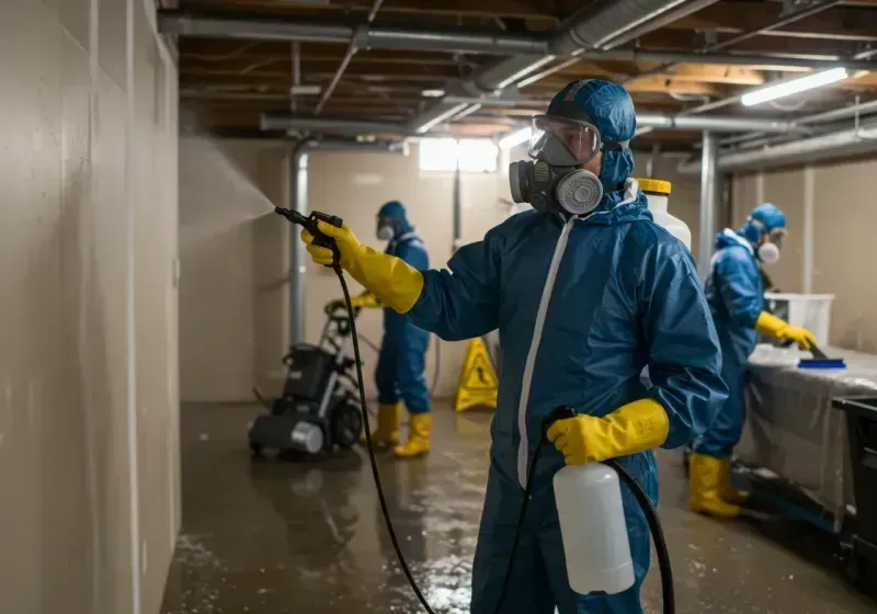 Basement Sanitization and Antimicrobial Treatment process in Champion Heights, OH