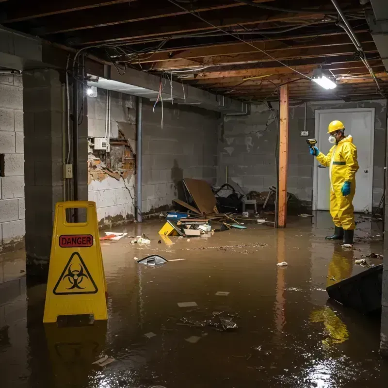 Flooded Basement Electrical Hazard in Champion Heights, OH Property